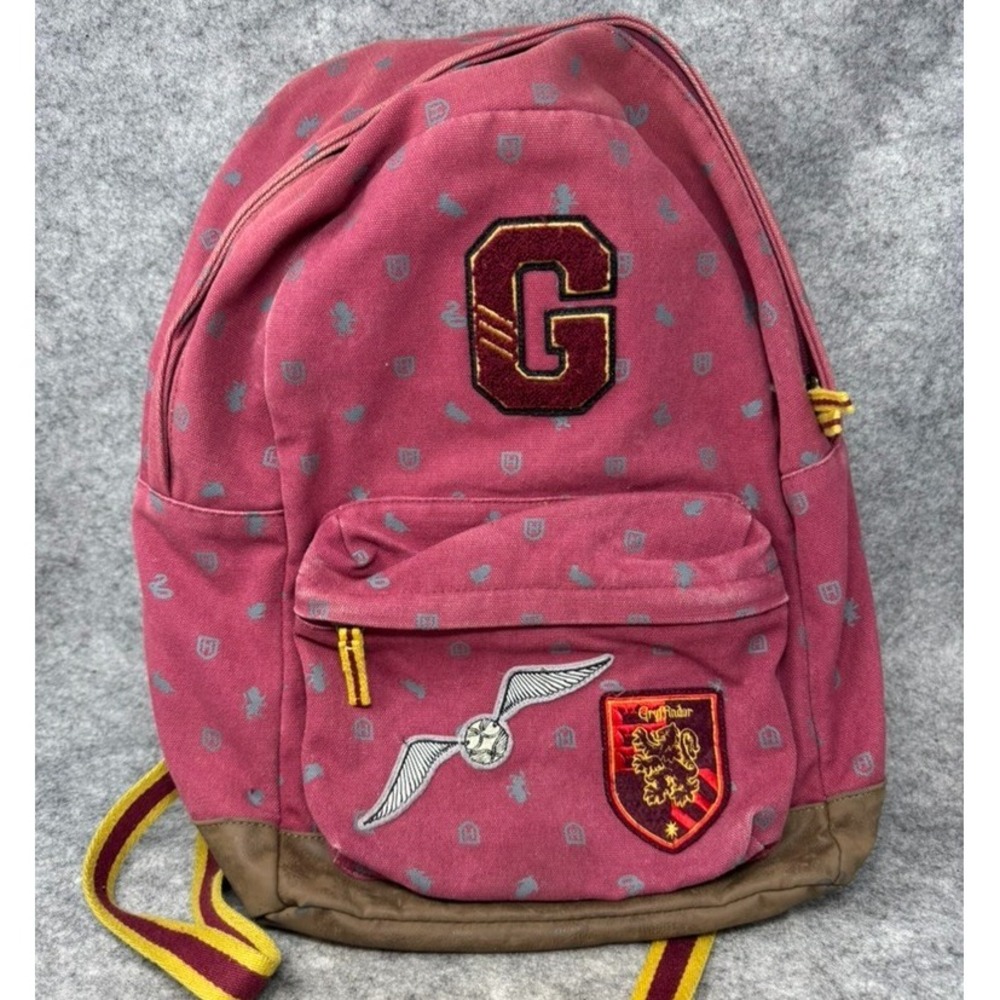Pottery Barn Teen Harry Potter Gryffindor Canvas Backpack Bag Burgundy